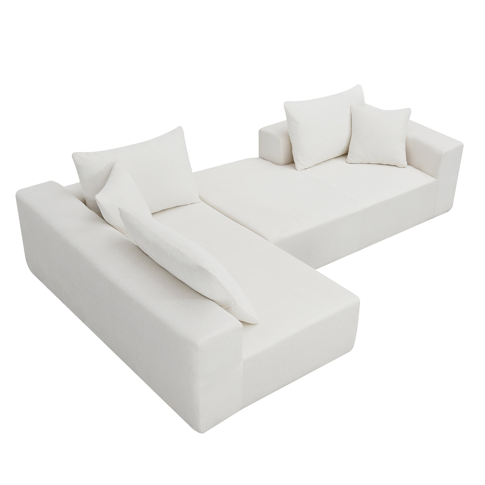 MAICOSY 109" L Shaped Sectional Sofa Bed Couches 2Pc Loveseat Chaise Convertible