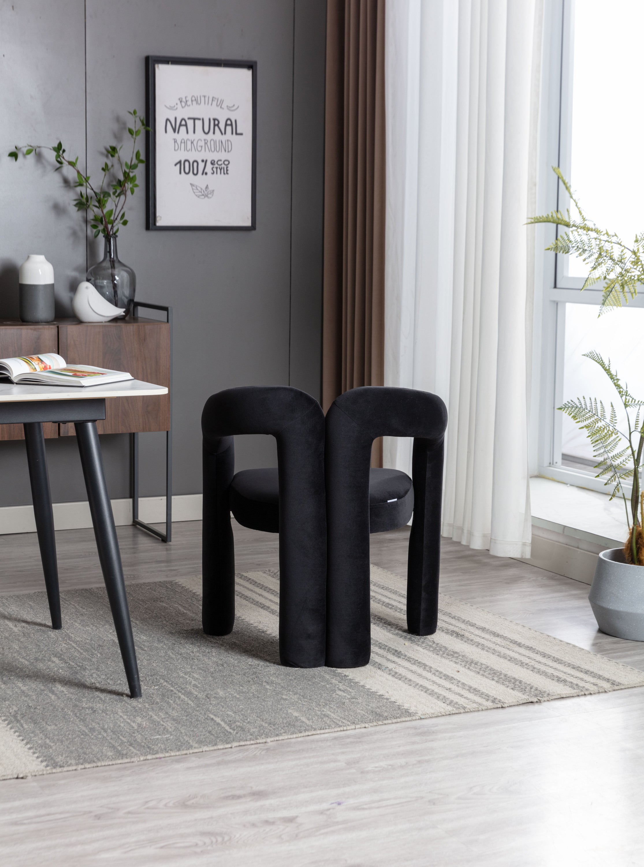 Modern Fabric Accent Chair