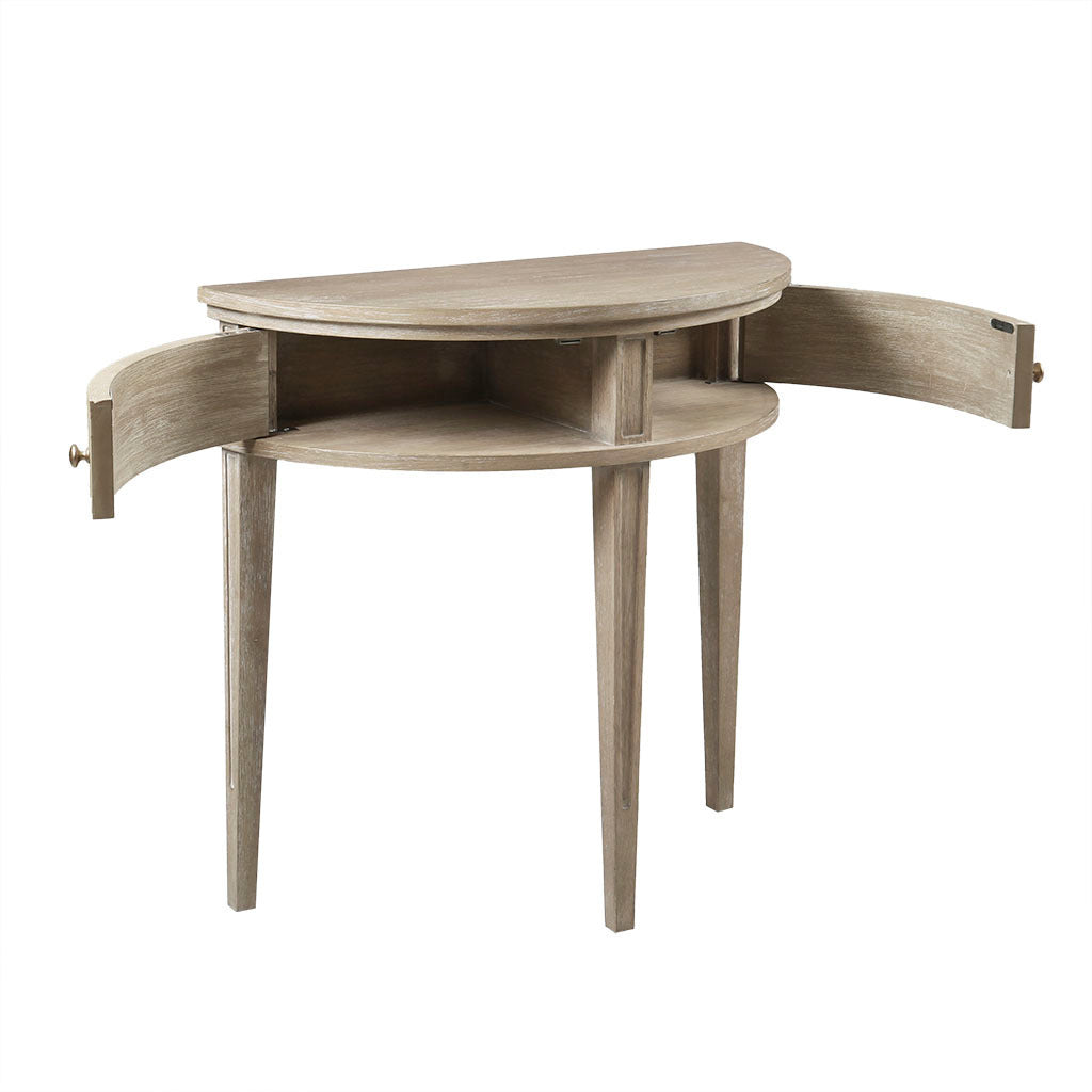Modern Farmhouse Storage Console Table - Reclaimed Wheat