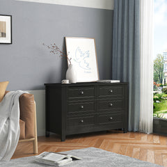 Retro Classic Style 6 Drawer - Black