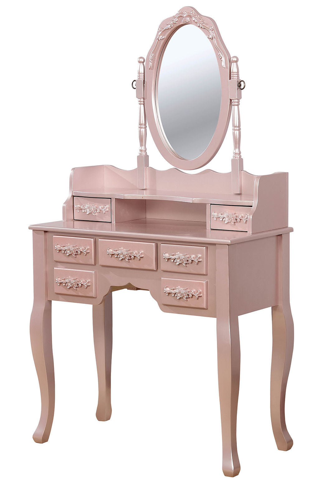 Rose Gold Princess Vanity w/ Stool