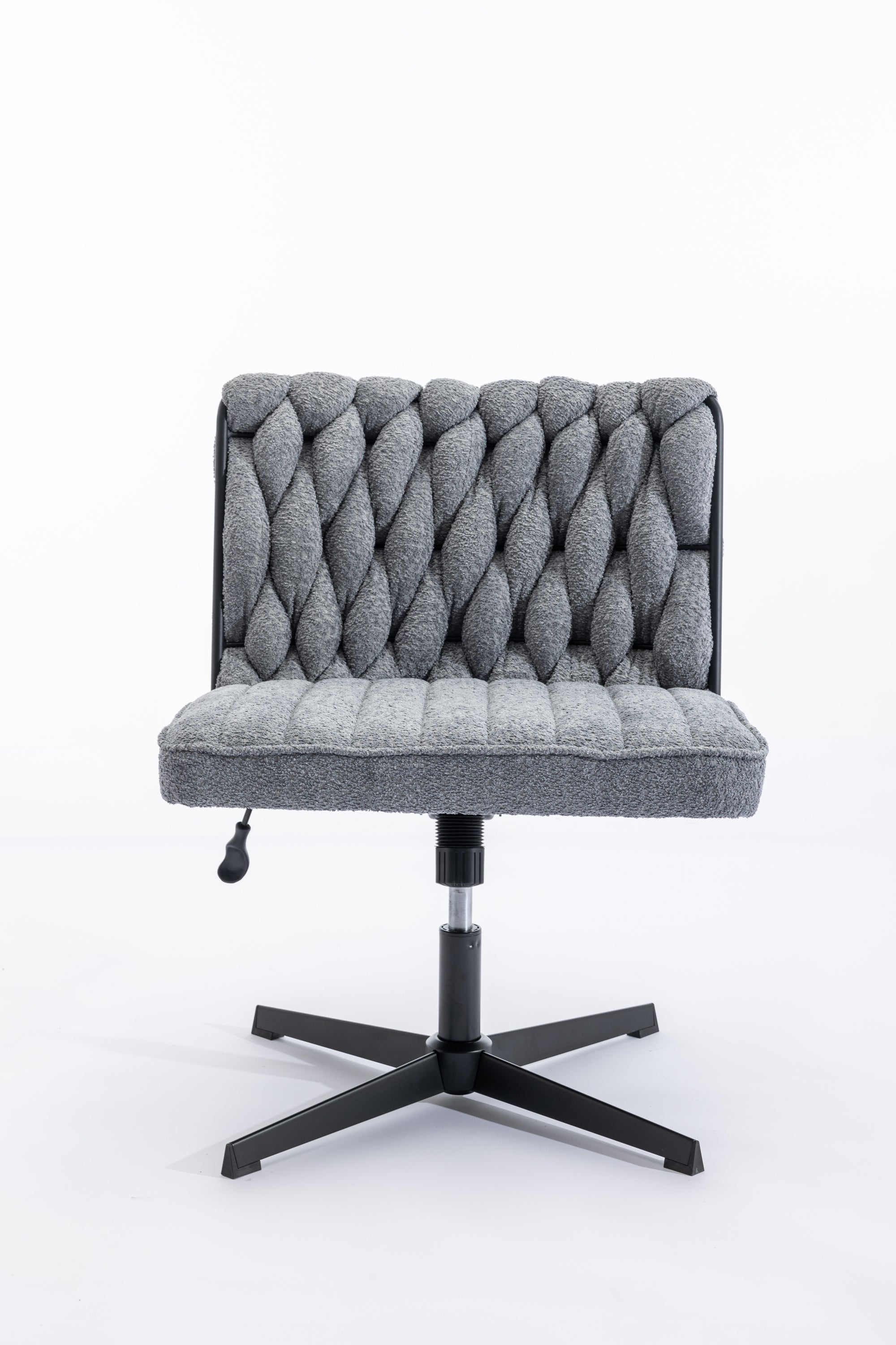 Armless Office Desk Chair No Wheels - Grey