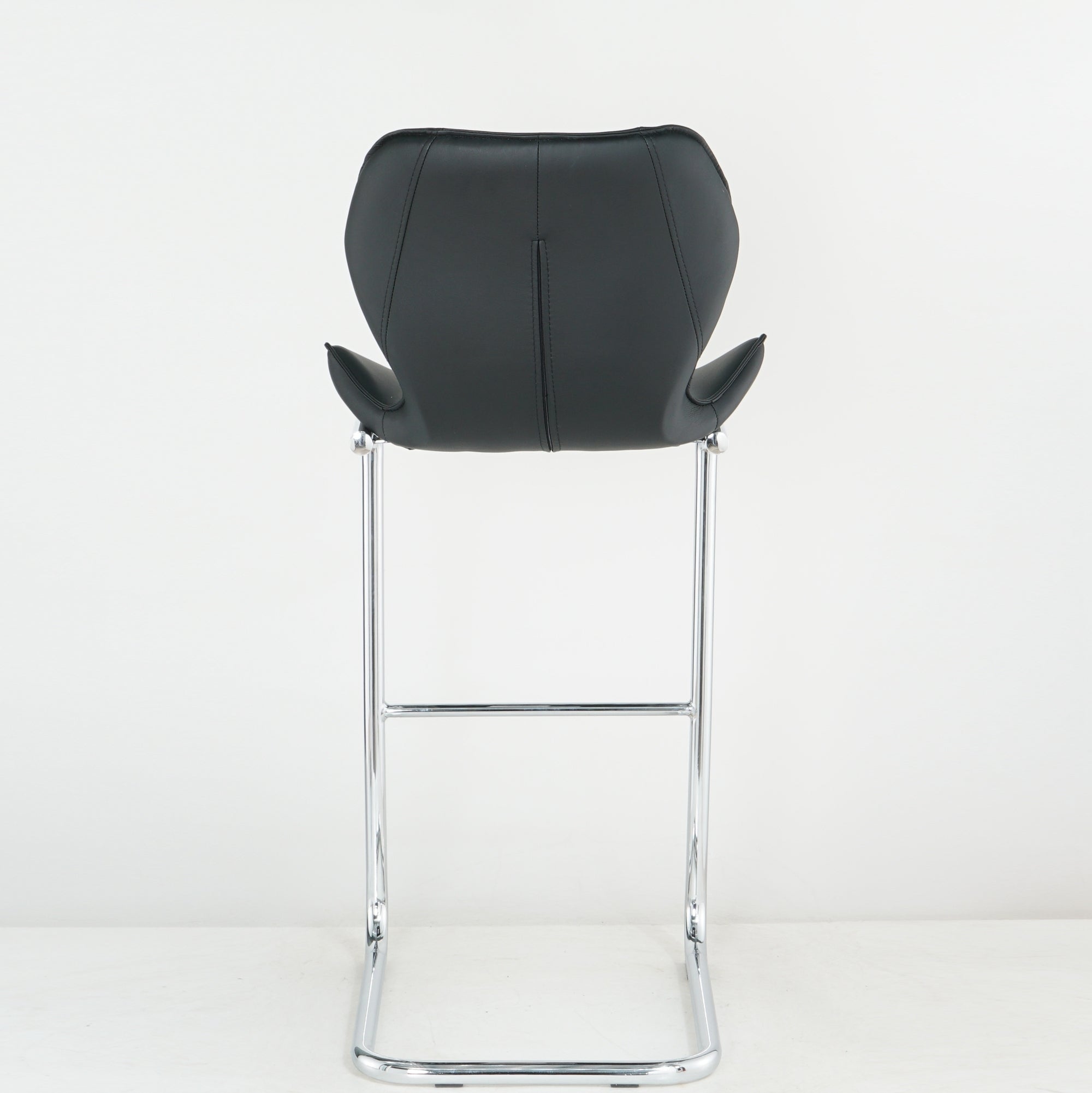 Modern Design Bar Chair with Metal Legs (Set of 4) - Black