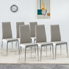 6-piece Set Chairs - Light Grey chairs