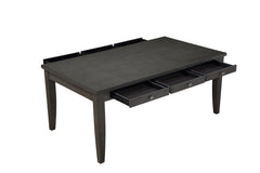 Dining Table with 6x Storage Drawers Casual Dining Furniture (1 table) - Gray Finish