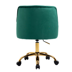 Modern Velvet Swivel Chair with Soft Seat - Green