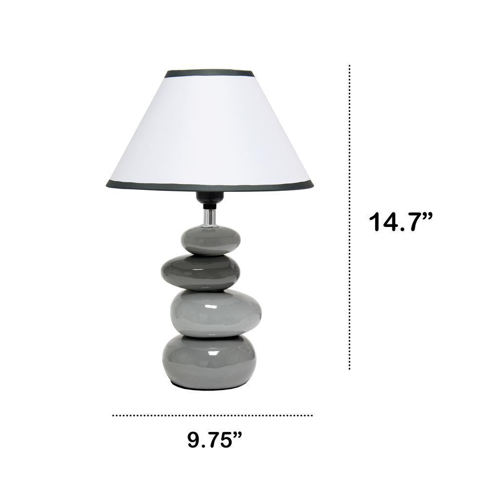 Priva 14.7" Table Desk Lamp - Grey with Fabric Shade