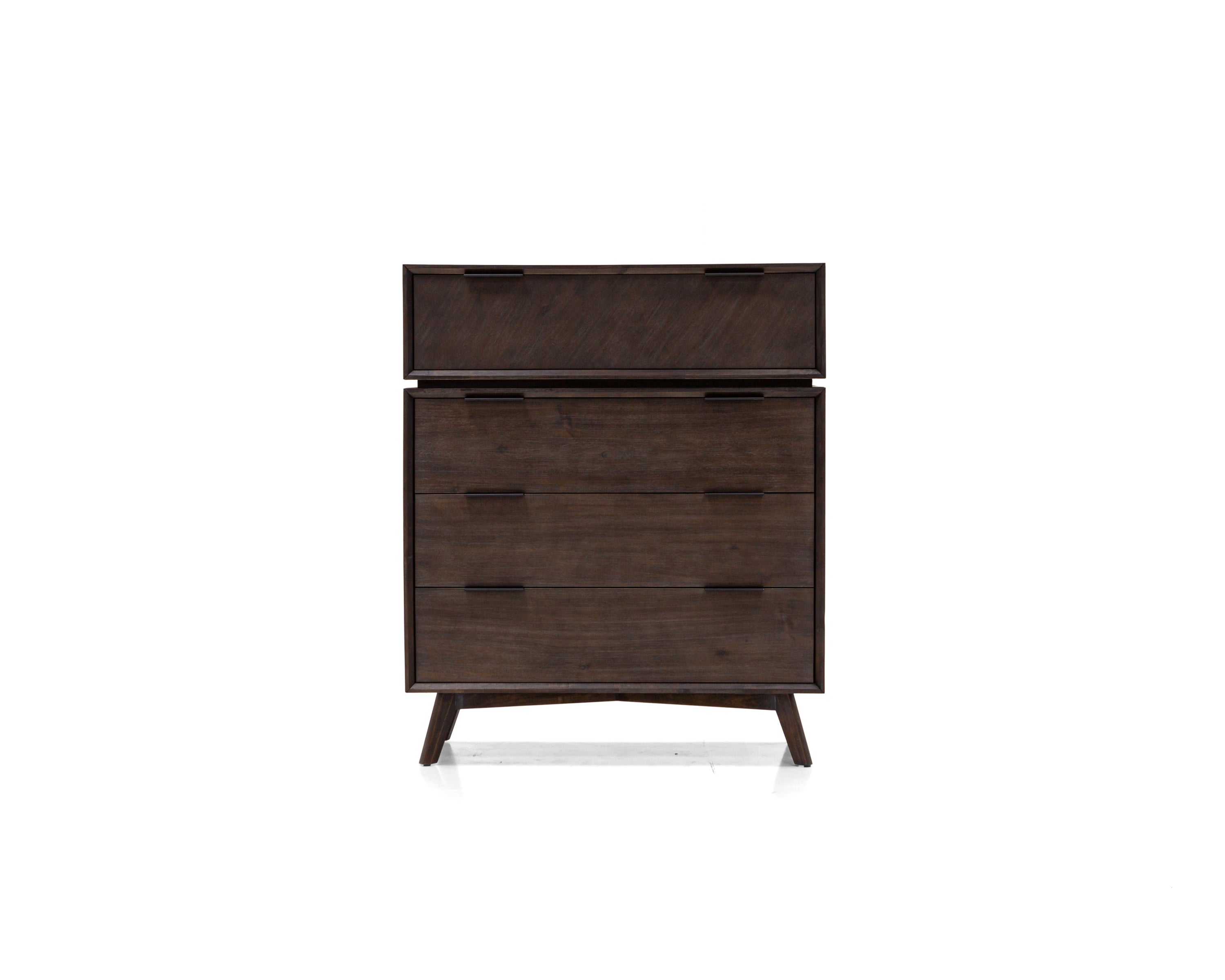 Modern Dark Brown Acacia Chest