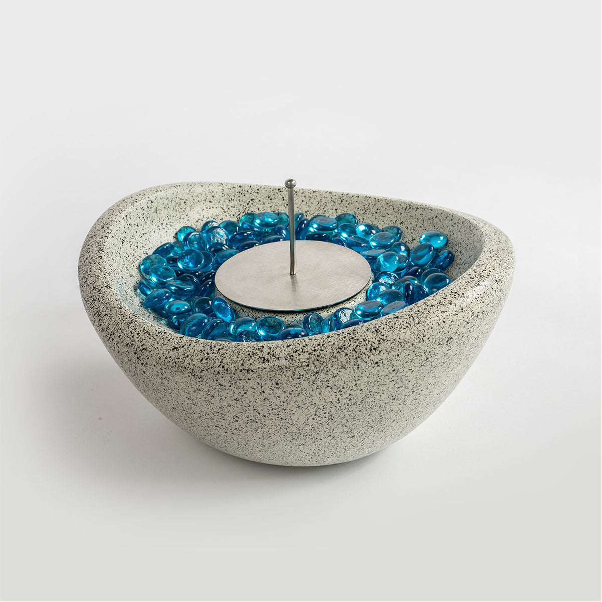 Tabletop Fire Pit Beige, Outdoor & Indoor Fire Pit, Portable Concrete Fire Pit, Personal Ethanol Fireplace, Outdoor Table Top Fire Pit, Mini Fire Pit Smokeless Fire Bowl