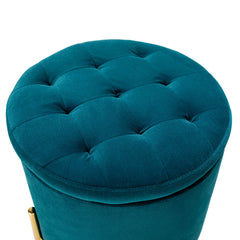 Tufted Storage Ottoman - Teal