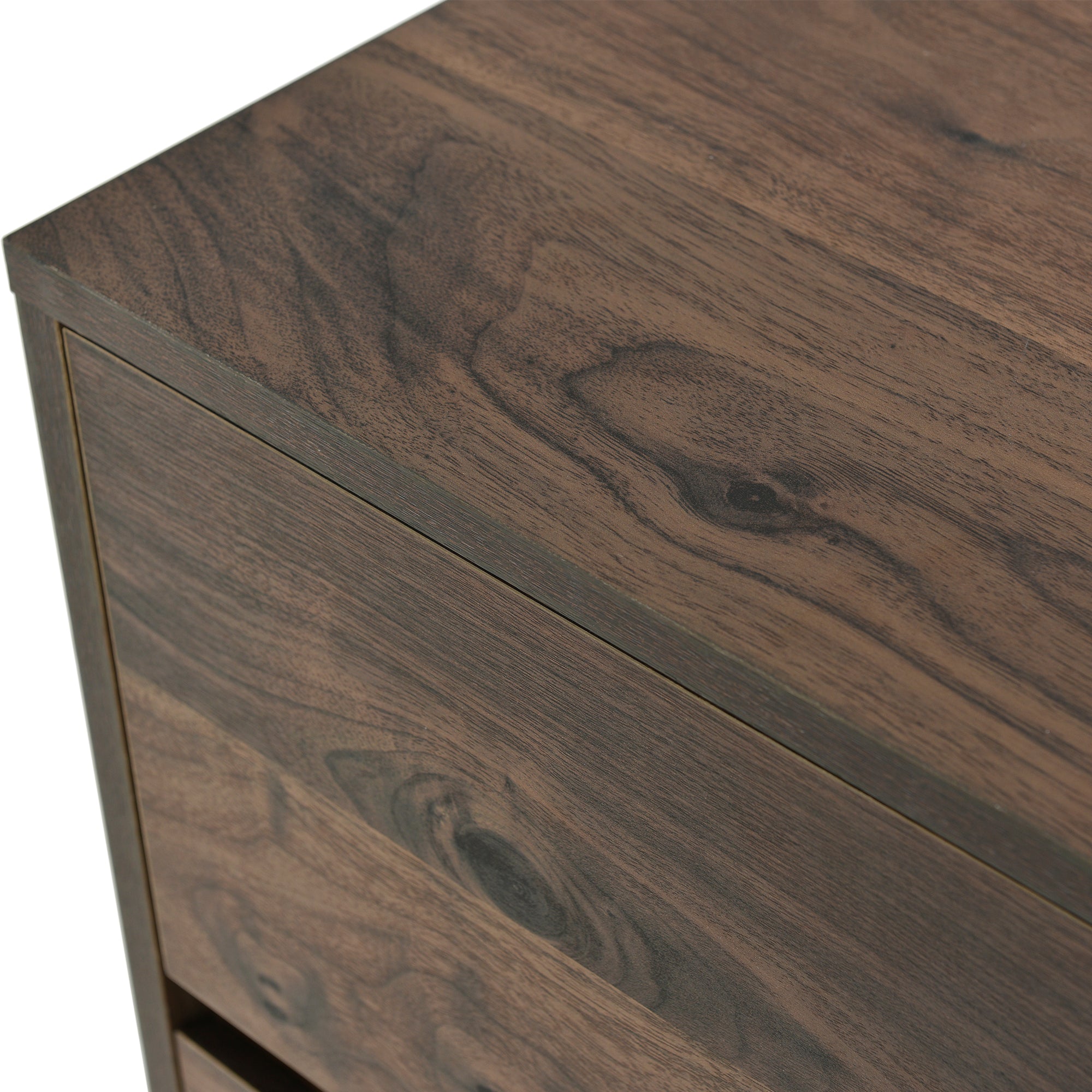 Mid-Century Modern 9 Drawers Dresser - Dark Brown