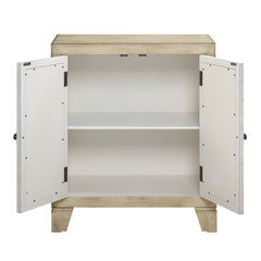 Cabinet Table with Storage - Antique White Finish