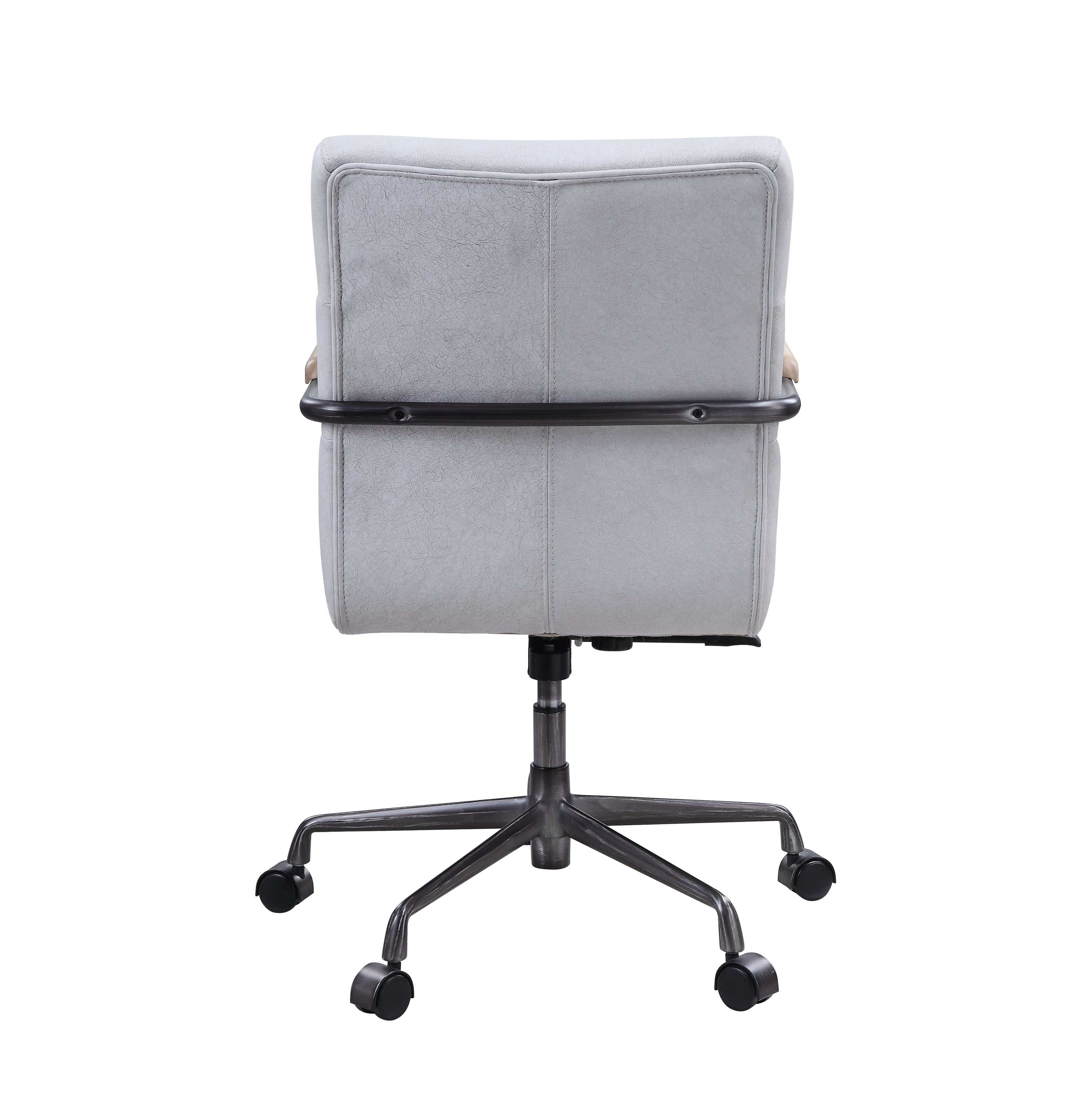 Vintage Office Chair, Leather - White