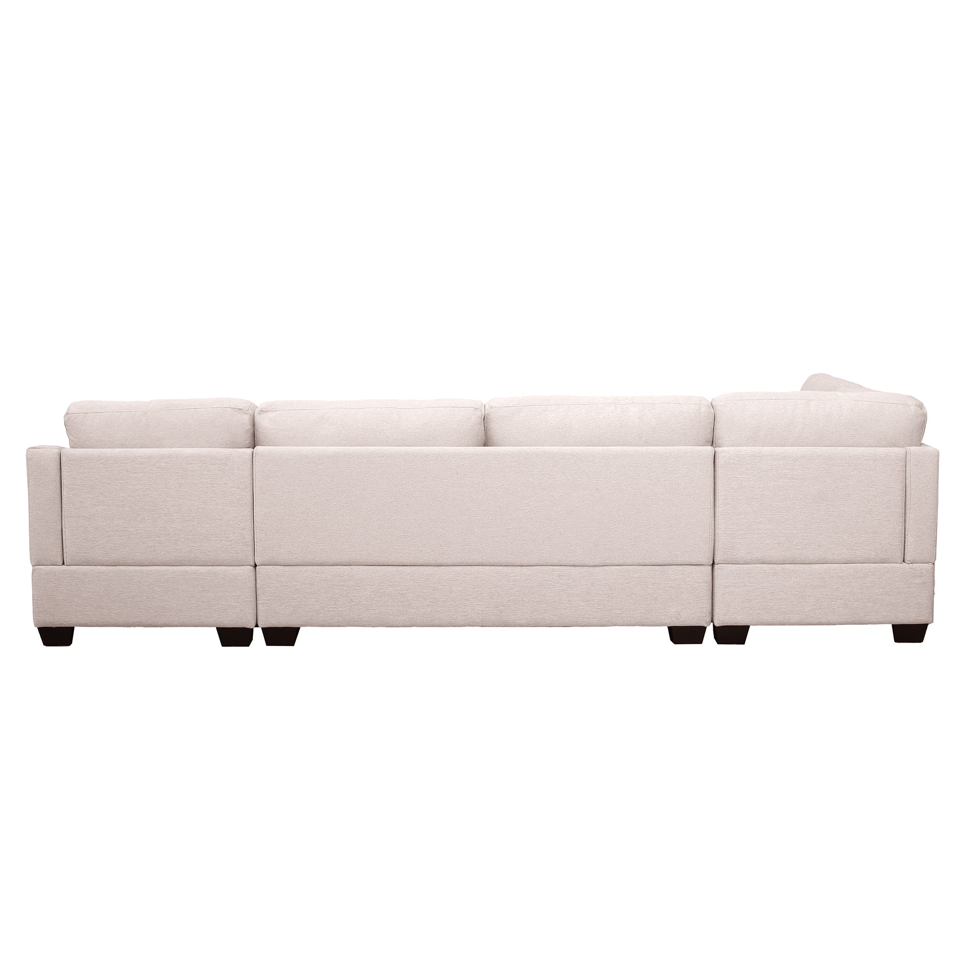 Modern Large  U-Shape Sectional Sofa, Double Extra Wide Chaise Lounge Couch - Beige