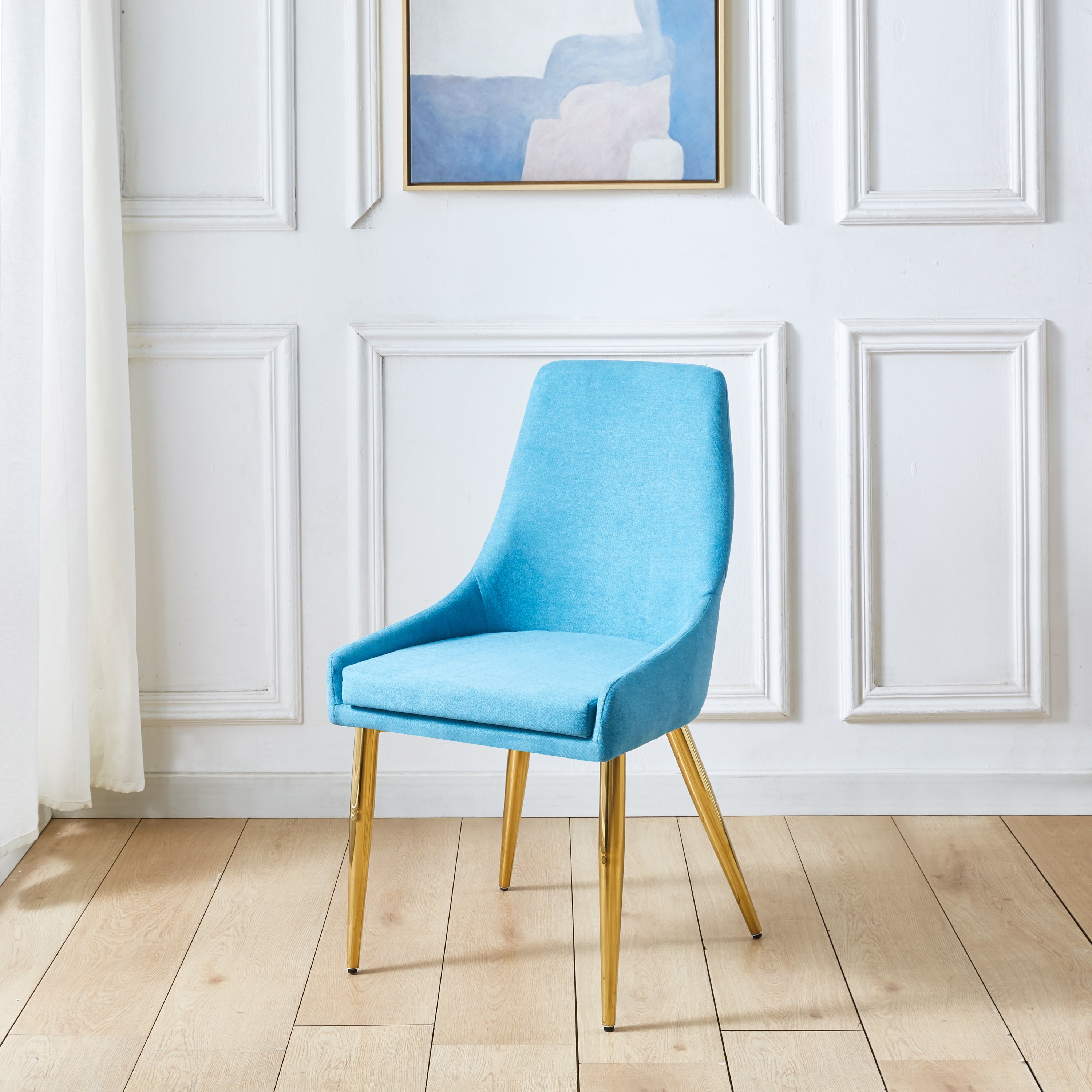 Light blue dining chairs
