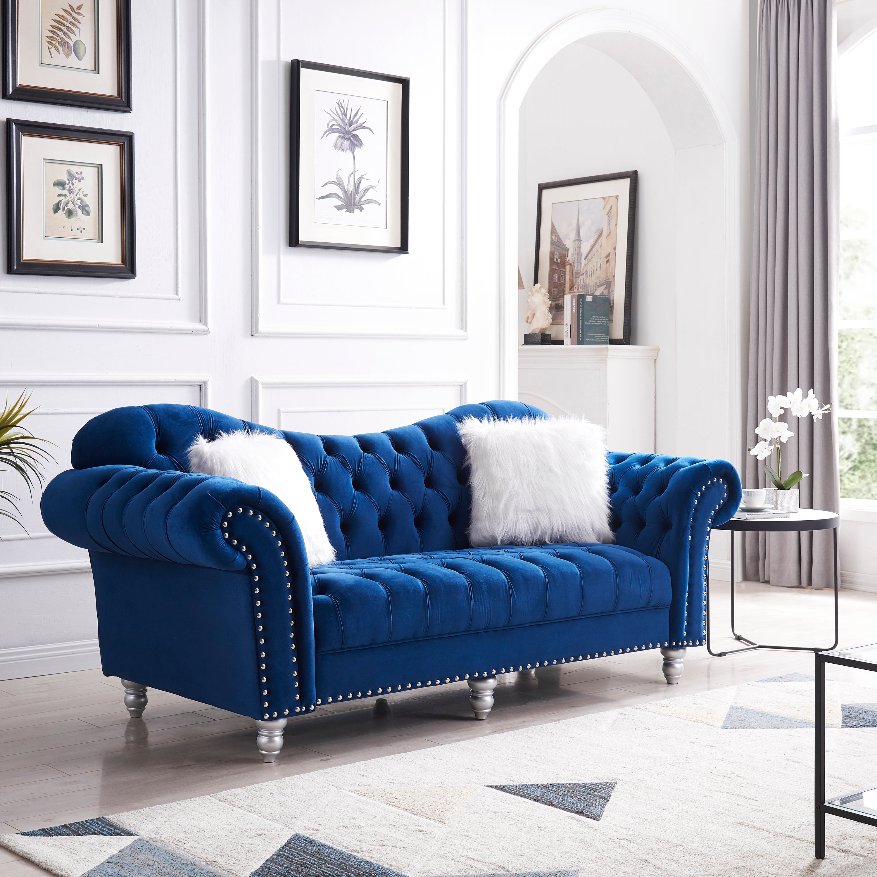 MAICOSY 1/2/3 Seater Sofa set Living Room Velvet Upholstered Loveseat Furniture