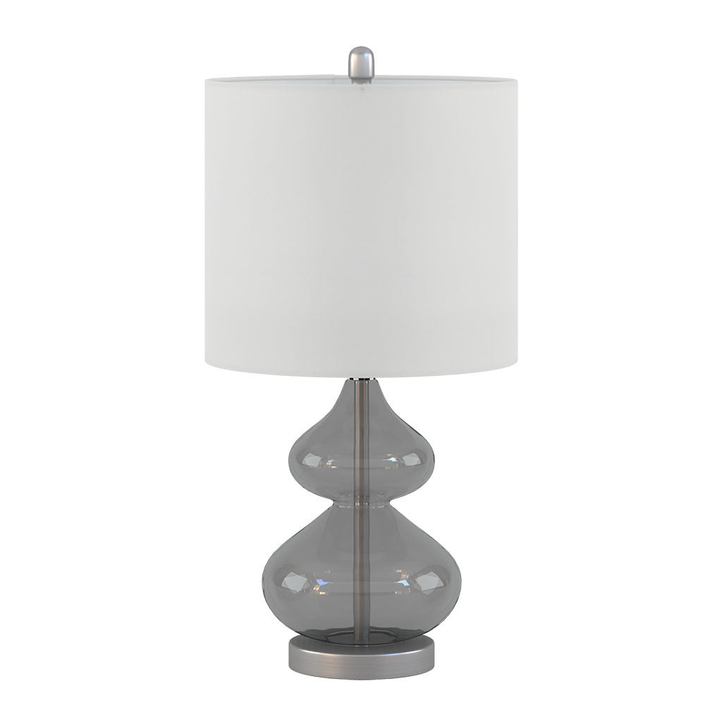 Curved Glass Table Lamp (Set of 2) - Grey