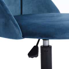 Modern Swivel Office Chair - Blue Velvet