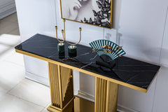 marble top console table