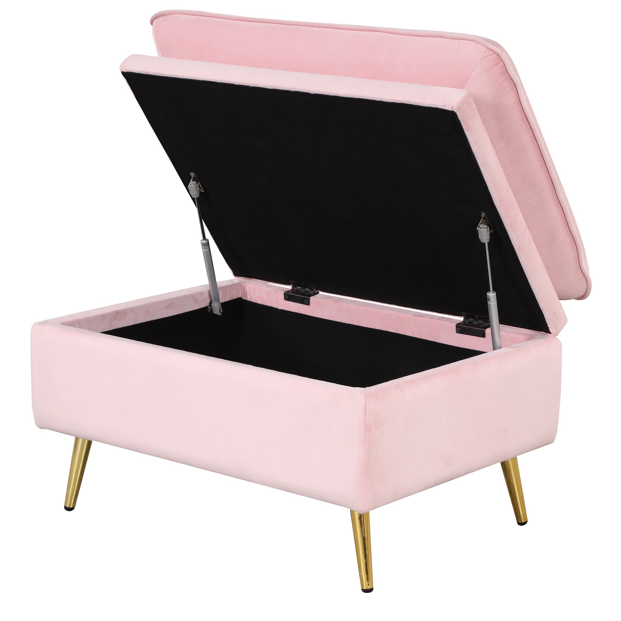 Single Sofa Foot Rest & Pillow Pink
