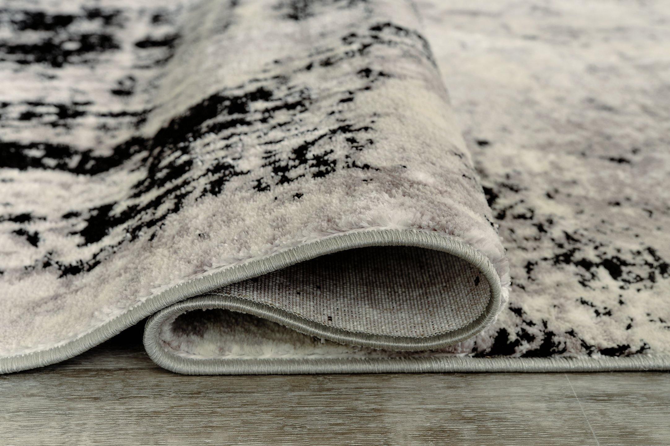 Zekeman Black+Cream+Gray Contemporary 5'3" x 7'7"