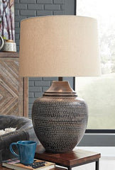 Brown Antique Rustic Table Lamp