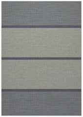Pyramids White, Denim Blue / Outdoor Polypropylene Area Rug 8x10
