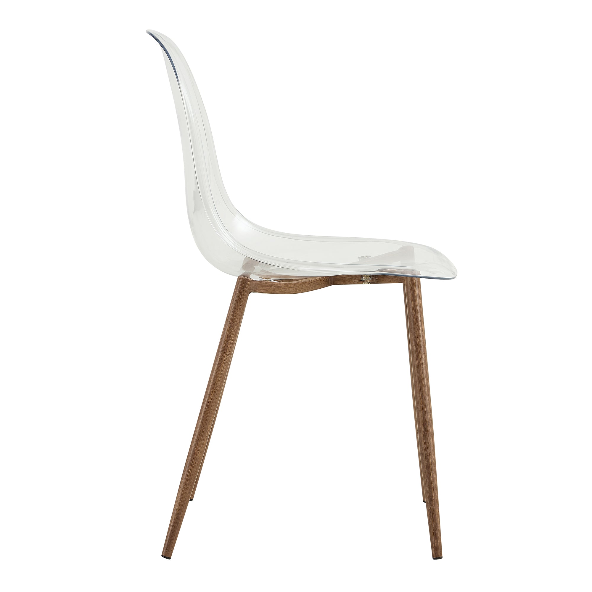 Modern Simple Transparent Dining Chair (Set of 4) - Transparent