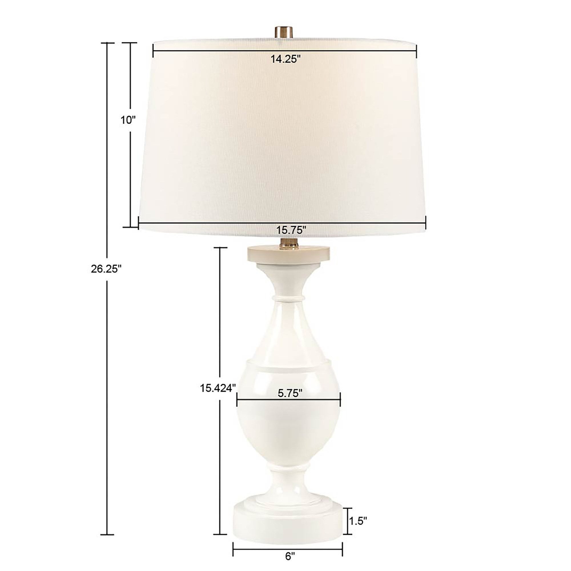 Blythe Resin Table Lamp - White