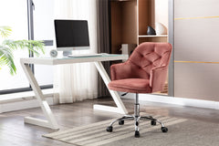 Modern Velvet Swivel Shell Chair  - Pink Red