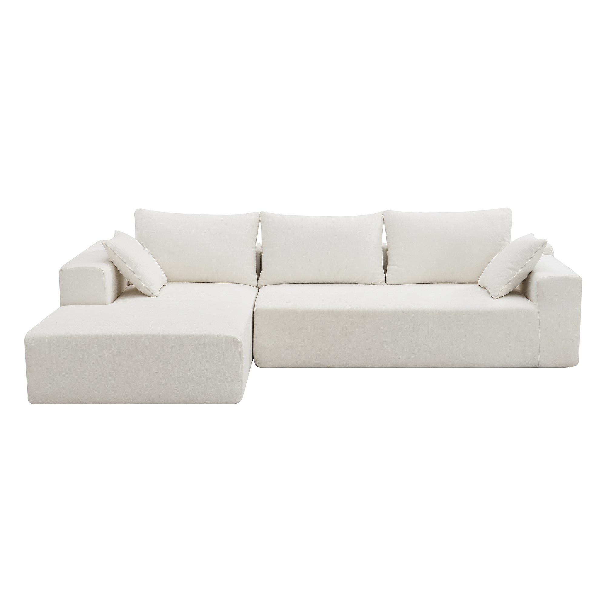 MAICOSY 109" L Shaped Sectional Sofa Bed Couches 2Pc Loveseat Chaise Convertible