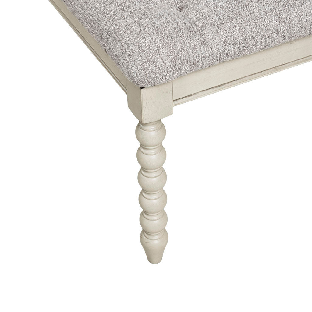 Beckett Accent Bench - Light Grey/ Natural
