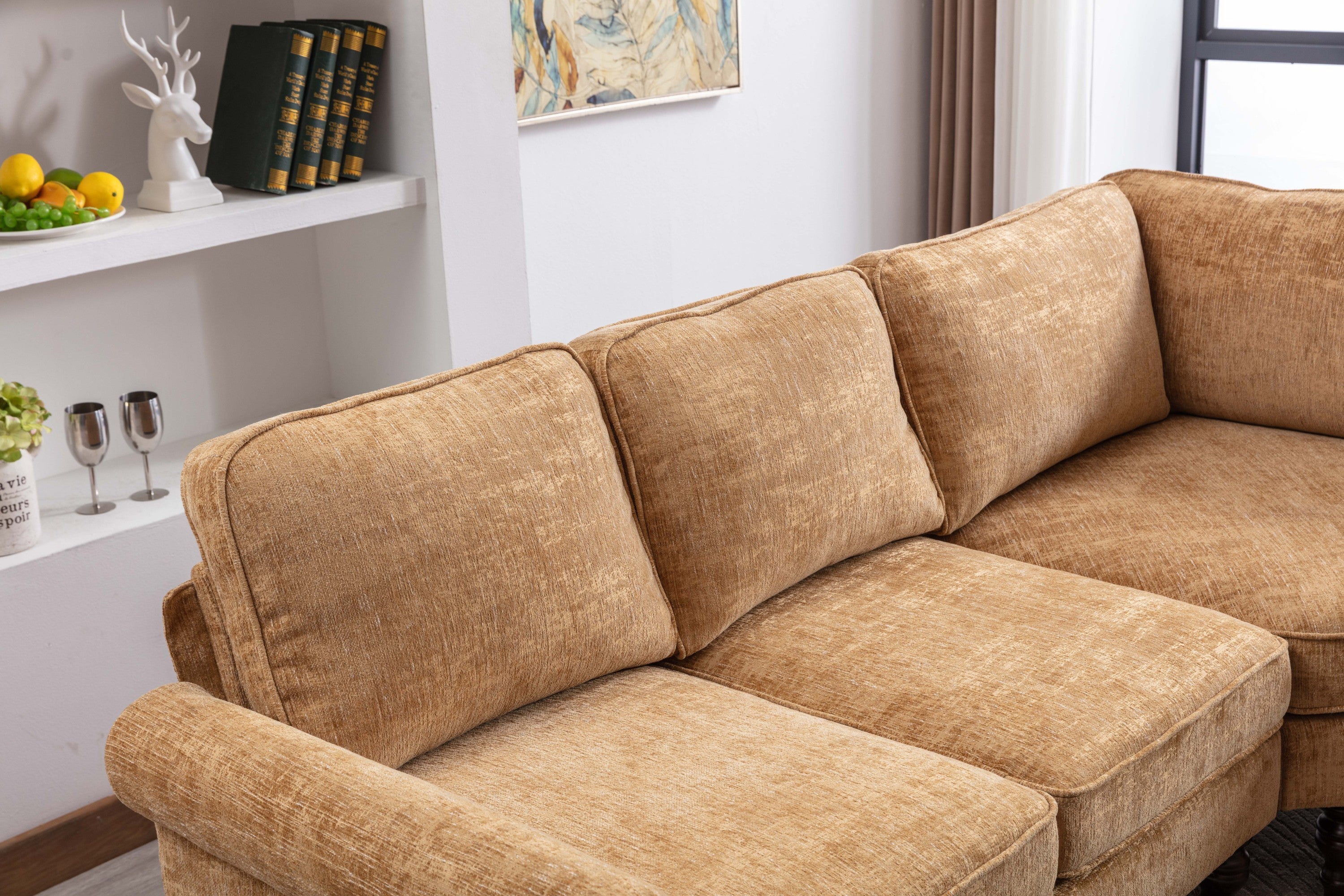 European Sofa/Living sectional - Light Brown