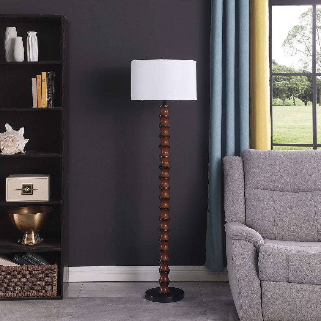 61" Littoral Wood Insp Modern Floor Lamp