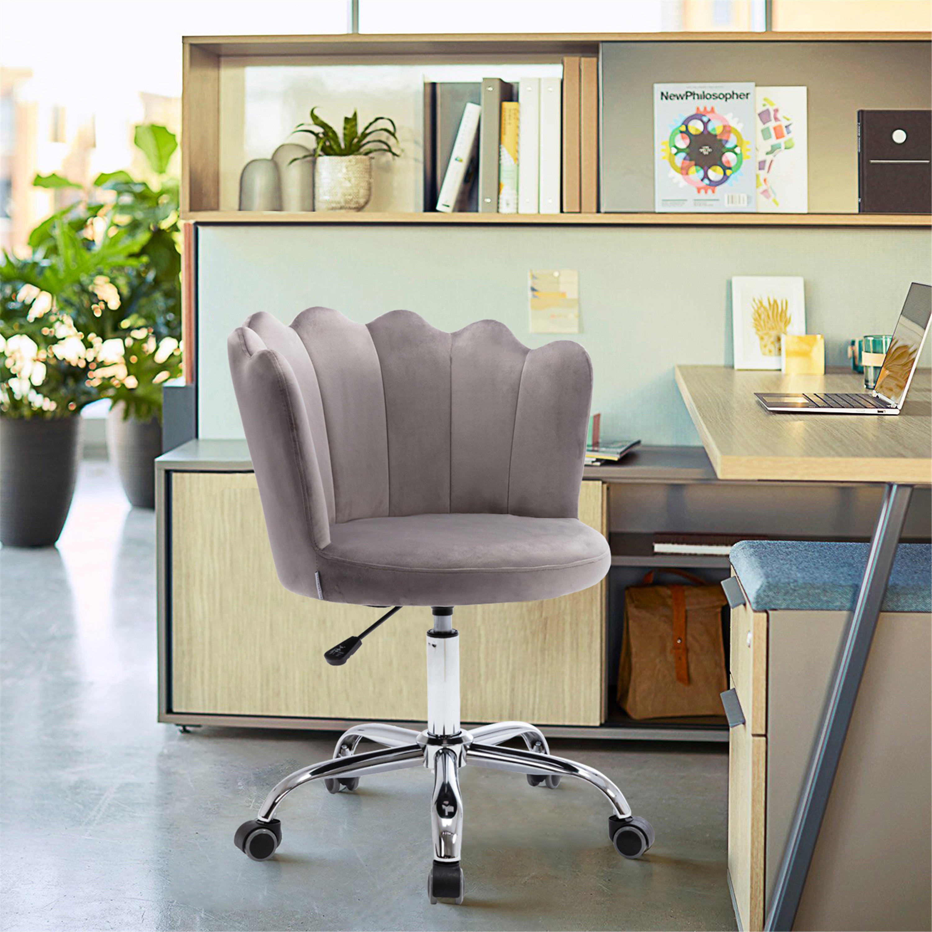 Modern Swivel Shell Chair - Grey