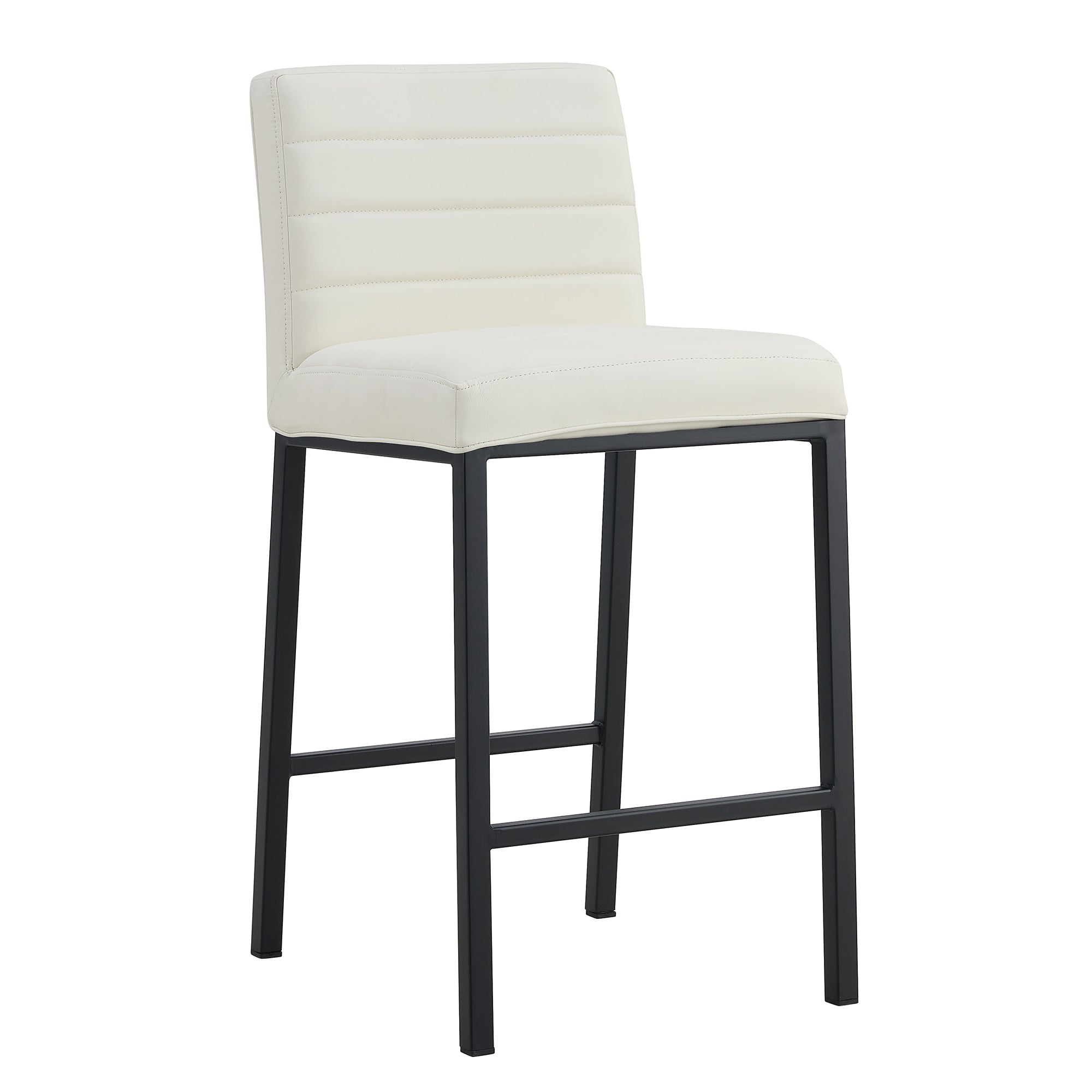 Modern Design High Counter Stool Bar Chair (Set of 2) - White