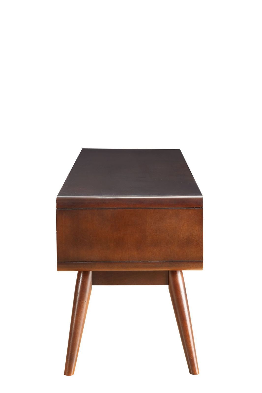 Espresso & White TV Stand