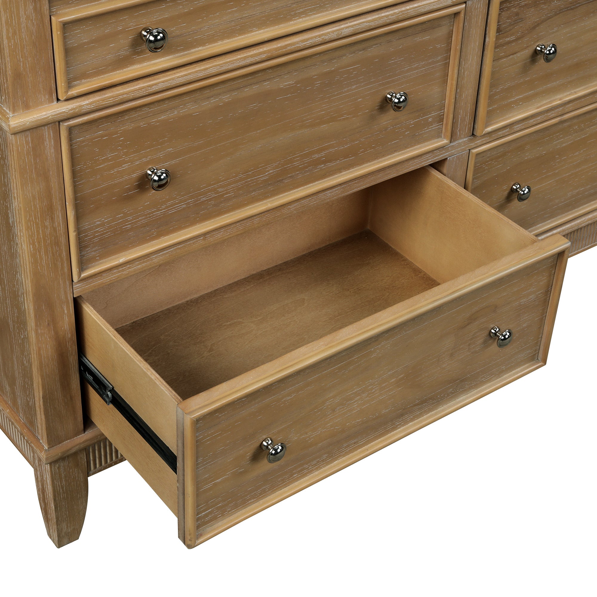 Hazel 6 Drawers Dresser Solid Wood - Natural