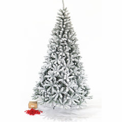 7.5ft 1500t Hinged Flocked Christmas Tree Foldable Metal Stand
