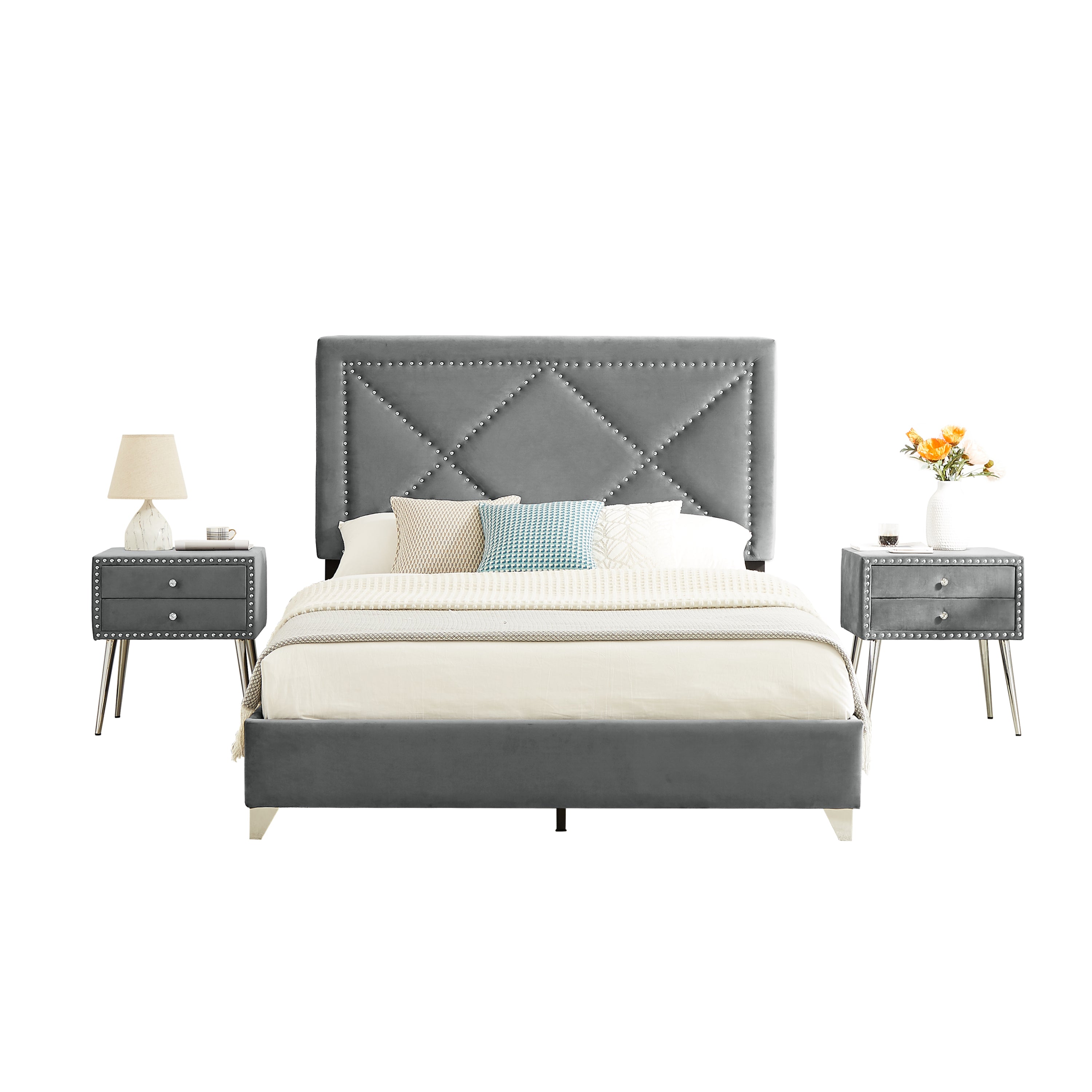 Queen Bed with Two (2) nightstands