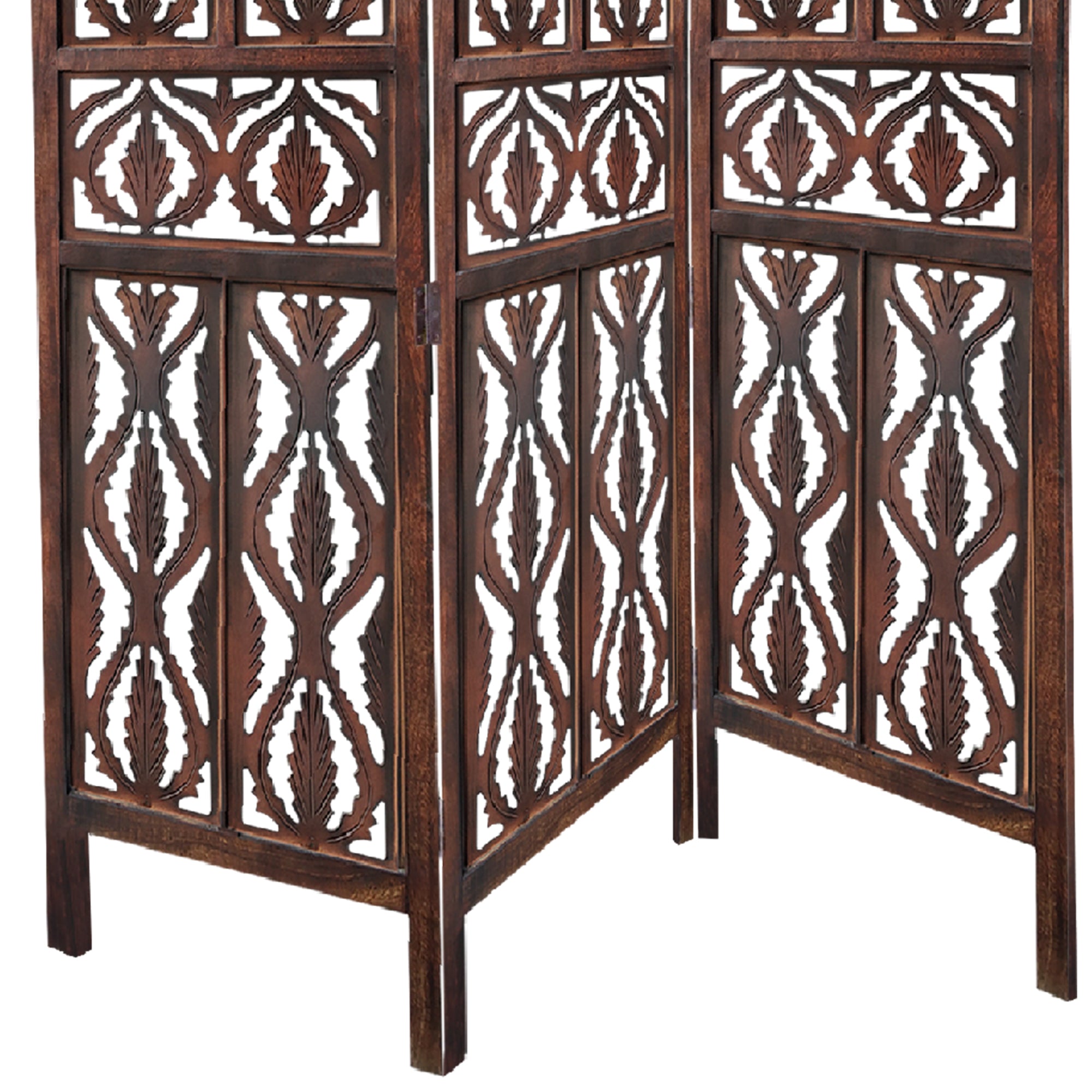 Panel Mango Wood with Abstract Carvings