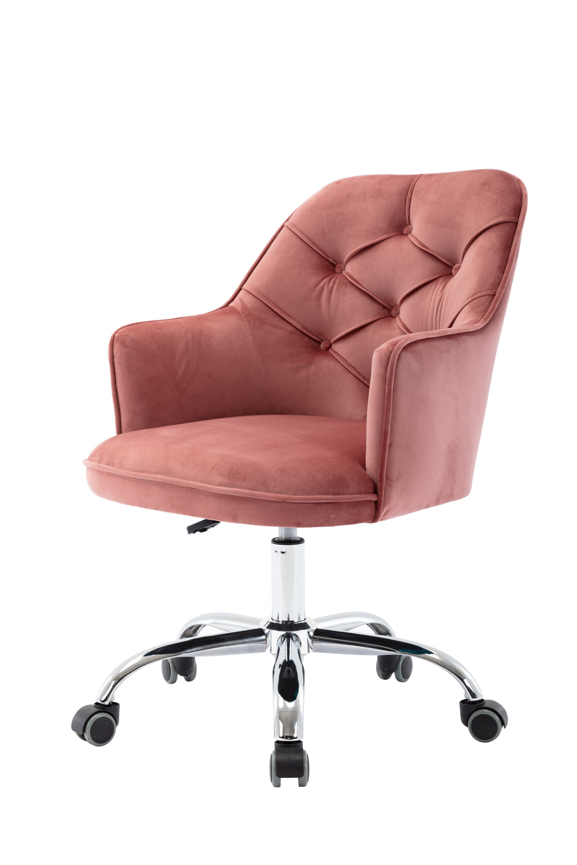 Modern Velvet Swivel Shell Chair  - Pink Red