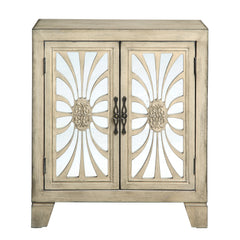 Cabinet Table with Storage - Antique White Finish