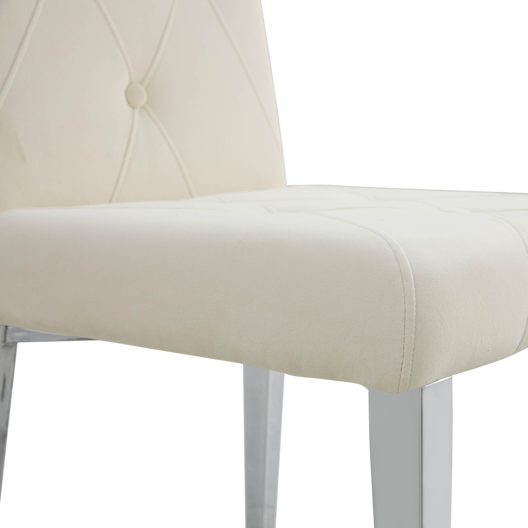 Modern Style Kitchen Upholstered High backrest Dining Chairs (Set of 2) - Beige
