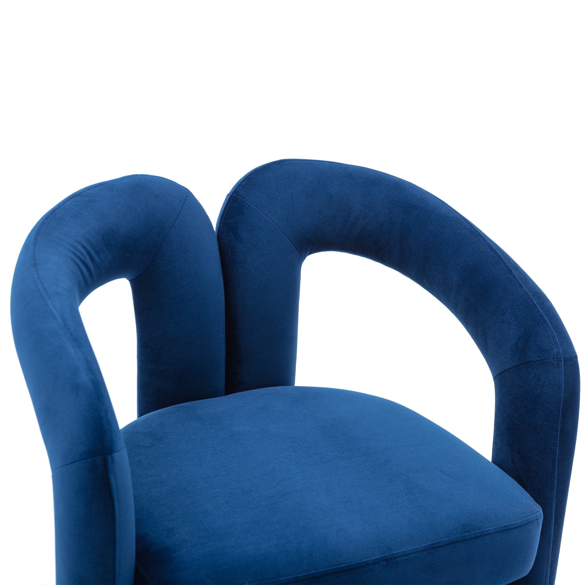 Contemporary Designed  Fabric Upholstered Accent/Dining Chair /Barrel Side Chairs (Set of 2) - Navy