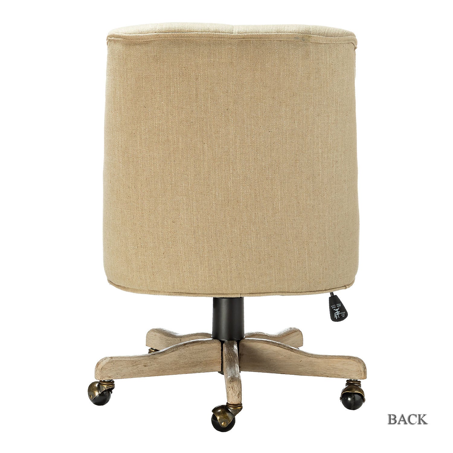 Modern Office Chair with Tufted Back - Beige