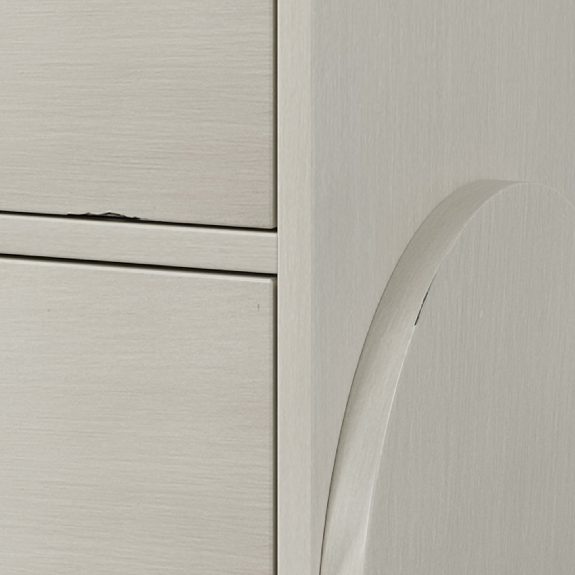 Retro Style Rubber Wood Venner Two-Drawer Bed Side Table Nightstand End Table - Antique White