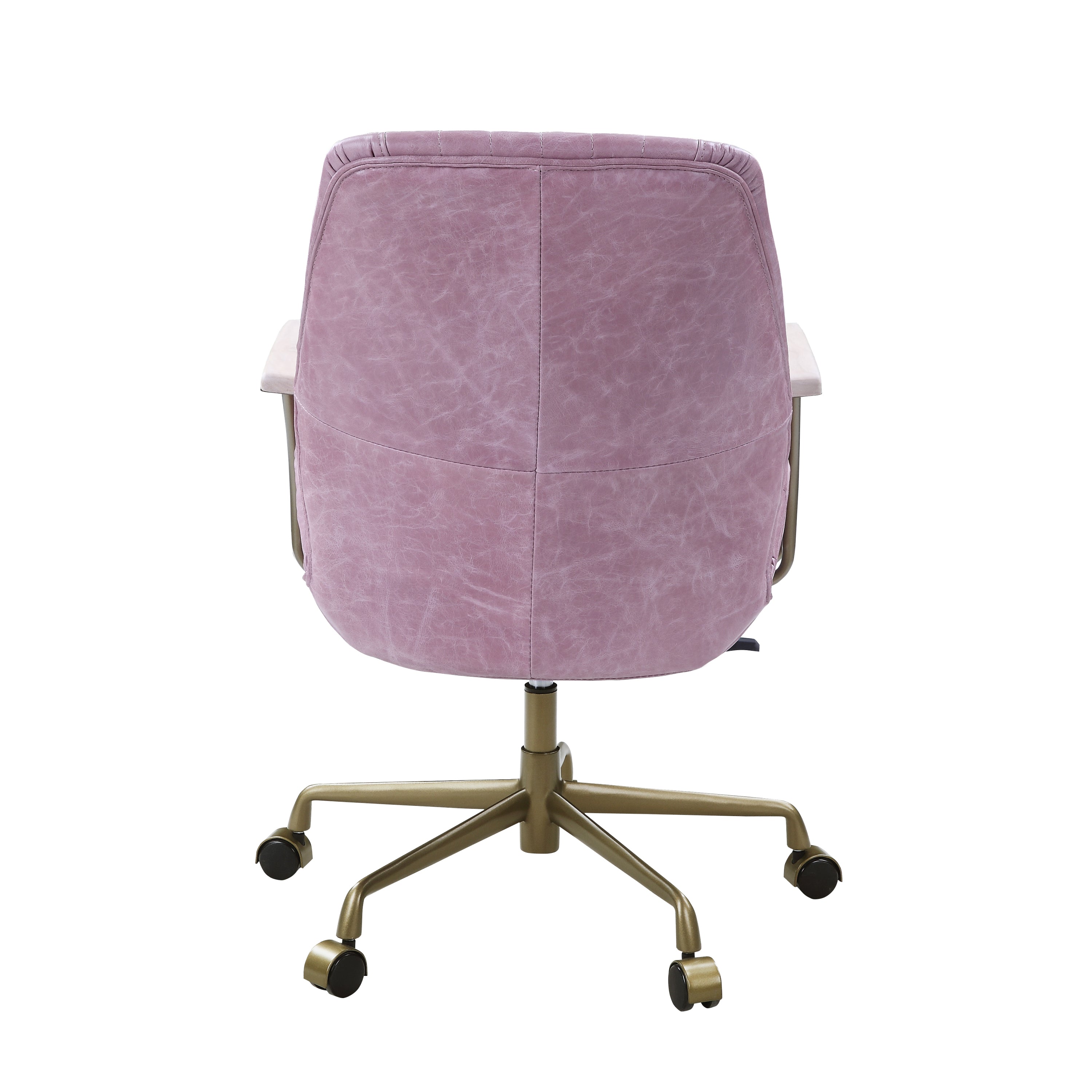 Vintage Office Chair, Top Grain Leather - Pink