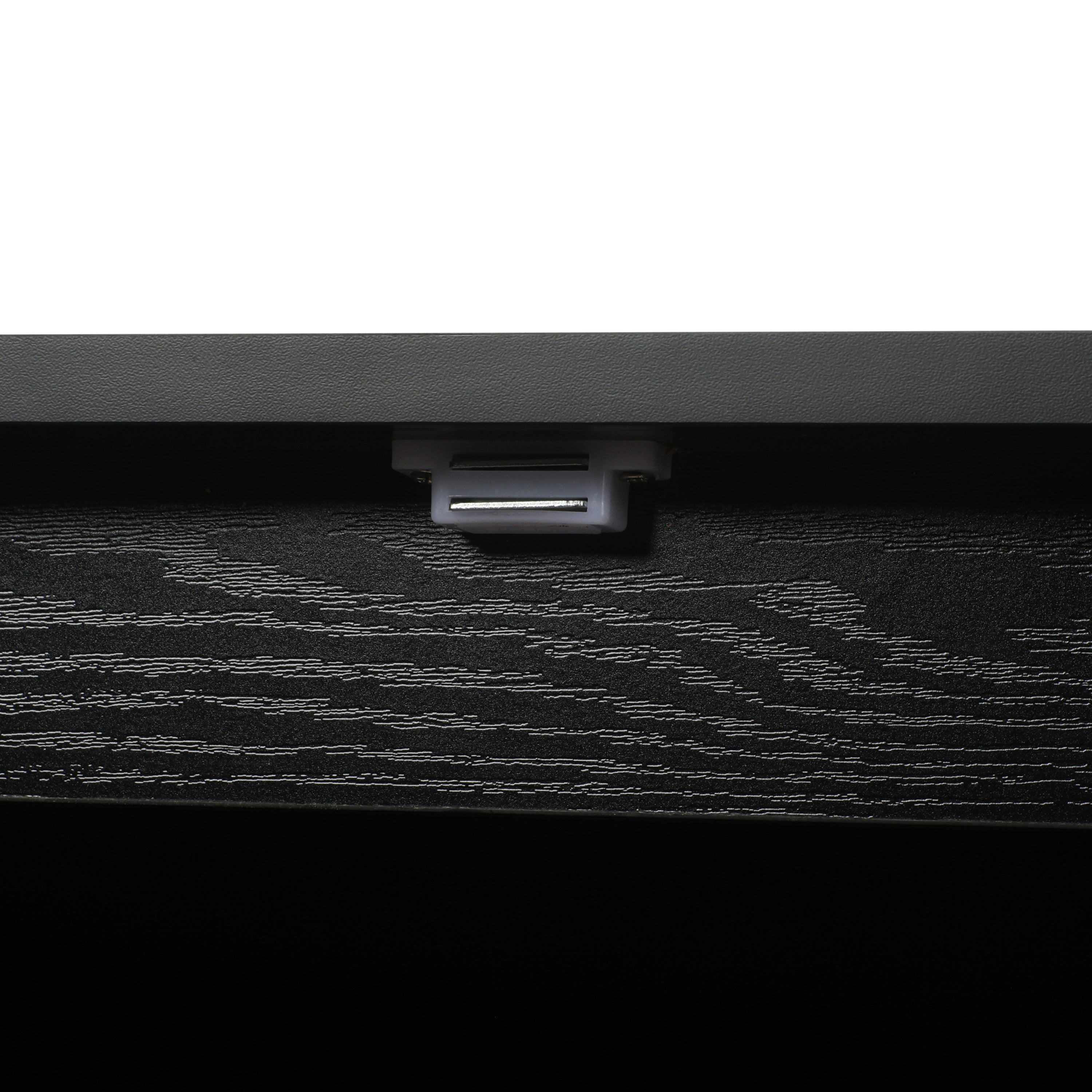 Natural Rattan 2 Door Cabinet - Black