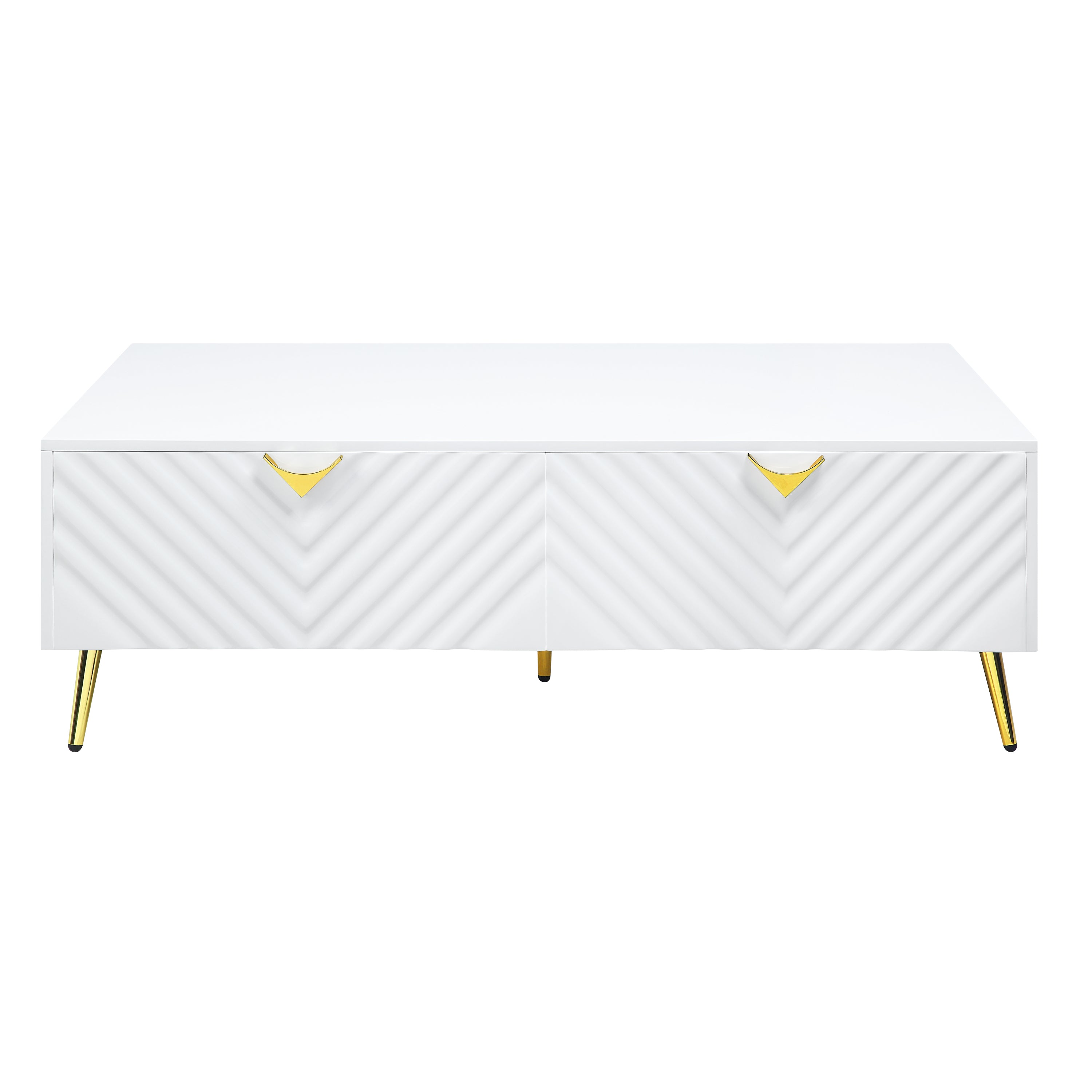 Gaines Coffee Table - White High Gloss Finish